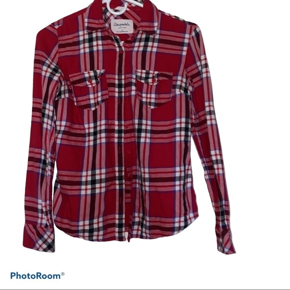 Aeropostale plaid long sleeve  shirt Sz S - Picture 1 of 12